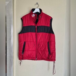 Rossignol USA Ski Team Red And Black Puffer Vest Ski Snowboarding Puffer
